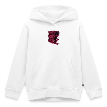 Vivre pour skier, skier pour vivre - Sweat Premium à capuche enfant bio - blanc - Devant - AI Model Kid Female (0cm)