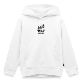 Sleep Donkey Cartoon Motif - Kids Premium Organic Hoodie - white - Front - AI Model Kid Female (0cm)