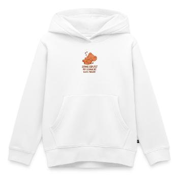 Elephant Lullaby Teeth Brushed - Kids Premium Organic Hoodie - white - Front - AI Model Kid Female (0cm)