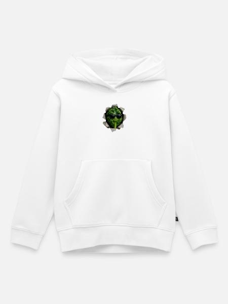 Grünkohl - Kinder Premium Organic Hoodie - Weiß