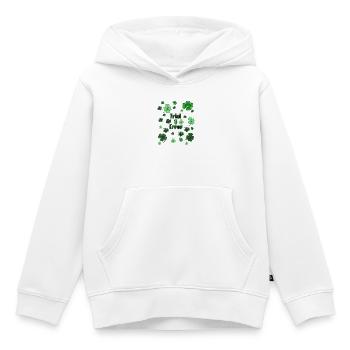 Essais et erreurs Clover (essai vs. étude) - Sweat Premium à capuche enfant bio - blanc - Devant - AI Model Kid Female (0cm)