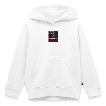 Jesus Won Pixel Xmas Christian Faith - Kids Premium Organic Hoodie - white - Front - AI Model Kid Female (0cm)