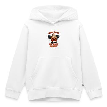 Avent Avent le veau brûle - Sweat Premium à capuche enfant bio - blanc - Devant - AI Model Kid Female (0cm)