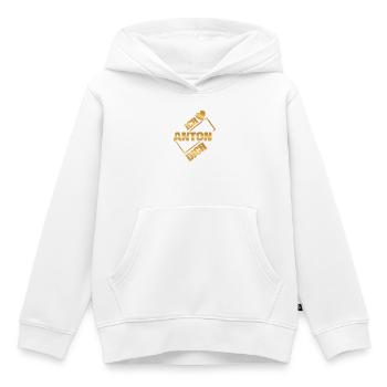 Anton en couple - Sweat Premium à capuche enfant bio - blanc - Devant - AI Model Kid Female (0cm)