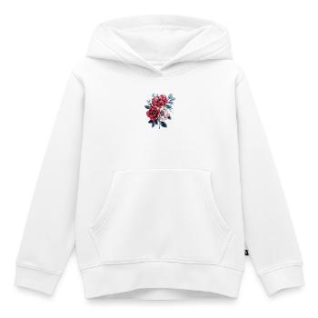 Rote Blau Weiß Blumenkraft - Kinder Premium Organic Hoodie - Weiß - Vorne - AI Model Kid Female (0cm)