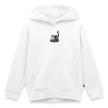 Chat mignon robot aspirateur aspirateur - Sweat Premium à capuche enfant bio - blanc - Devant - AI Model Kid Female (0cm)