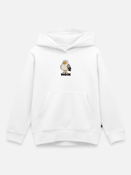 Möwe - Moin - Nordsee - Geschenk - Kinder Premium Organic Hoodie - Weiß