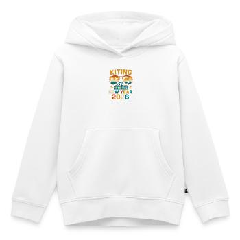 Entrer dans la nouvelle année 2026 - Sweat Premium à capuche enfant bio - blanc - Devant - AI Model Kid Female (0cm)