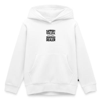 Soutenez votre revendeur local de levain - Sweat Premium à capuche enfant bio - blanc - Devant - AI Model Kid Female (0cm)