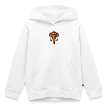 Mammut Wollhaarmammut Eiszeit Mammuts Süßes Mammut - Kinder Premium Organic Hoodie - Weiß - Vorne - AI Model Kid Female (0cm)