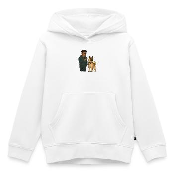 Matt & Holly - Sweat Premium à capuche enfant bio - blanc - Devant - AI Model Kid Female (0cm)