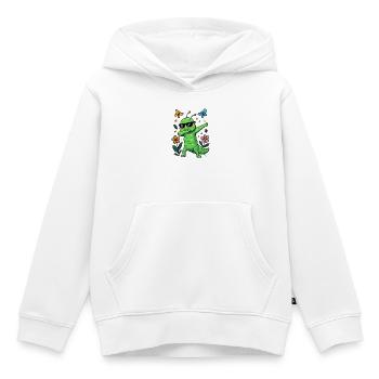 Raupe Schmetterling - Kinder Premium Organic Hoodie - Weiß - Vorne - AI Model Kid Female (0cm)