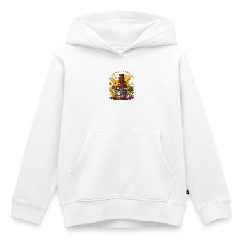 Fête des Fruits de la Fontaine de Chocolat - Sweat Premium à capuche enfant bio - blanc - Devant - AI Model Kid Female (0cm)