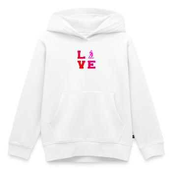 Super cadeau de floorball pour floorball - Sweat Premium à capuche enfant bio - blanc - Devant - AI Model Kid Female (0cm)