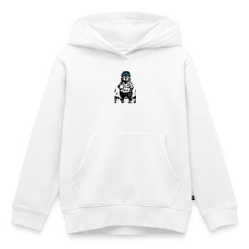 Launischer Bieber mit Kaffee - Kinder Premium Organic Hoodie - Weiß - Vorne - AI Model Kid Female (0cm)