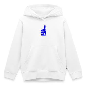 Aufkleber-Schaumfinger - Kinder Premium Organic Hoodie - Weiß - Vorne - AI Model Kid Female (0cm)