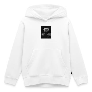 General Pug mit kaiserlichem Porträt - Kinder Premium Organic Hoodie - Weiß - Vorne - AI Model Kid Female (0cm)