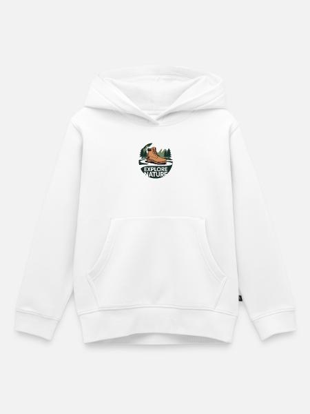 Entdecken Sie den Natur-Wanderschuh - Kinder Premium Organic Hoodie - Weiß