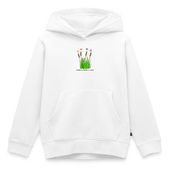 DIE BERÜHMTEN SOCIAL REEDS! - Kinder Premium Organic Hoodie - Weiß - Vorne - AI Model Kid Female (0cm)