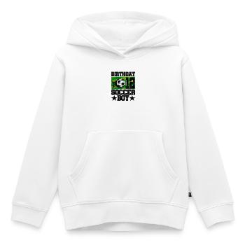 Cadeaux pour le 12e anniversaire de Football garçon 12 ans - Sweat Premium à capuche enfant bio - blanc - Devant - AI Model Kid Female (0cm)