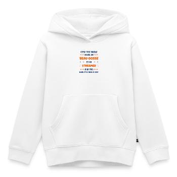 Handsome guy and streamer at the same time - Kids Premium Organic Hoodie - white - Front - AI Model Kid Female (0cm)