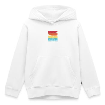 Énergie éolienne Éolienne Éolienne - Sweat Premium à capuche enfant bio - blanc - Devant - AI Model Kid Female (0cm)