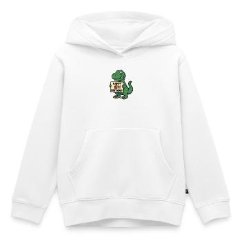 Dino Joyeux 6e anniversaire Fête d’anniversaire des enfants - Sweat Premium à capuche enfant bio - blanc - Devant - AI Model Kid Female (0cm)