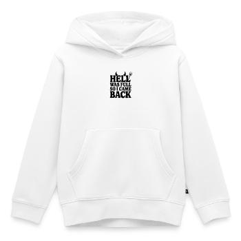 L’enfer était plein alors je suis revenu - Sweat Premium à capuche enfant bio - blanc - Devant - AI Model Kid Female (0cm)