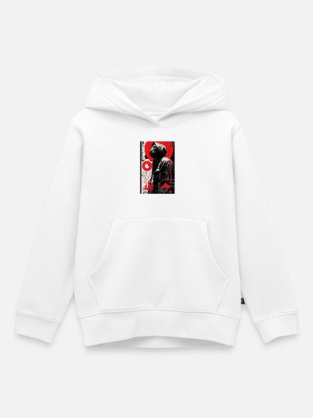 Rote Graffiti-Gasmaske - Kinder Premium Organic Hoodie - Weiß