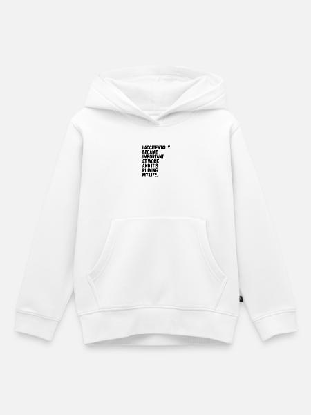 Kühnes inspirierendes Lebenszitat - Kinder Premium Organic Hoodie - Weiß