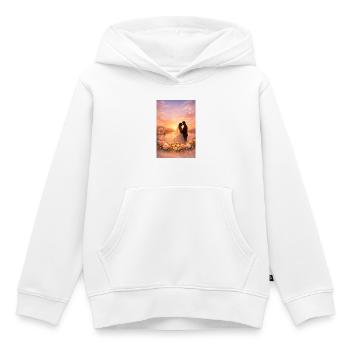 Rêves de mariage au coucher du soleil - Sweat Premium à capuche enfant bio - blanc - Devant - AI Model Kid Female (0cm)