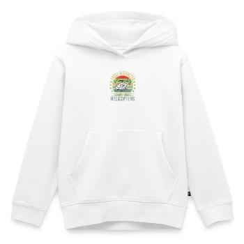 Facilement distraite par les hélicoptères - Sweat Premium à capuche enfant bio - blanc - Devant - AI Model Kid Female (0cm)