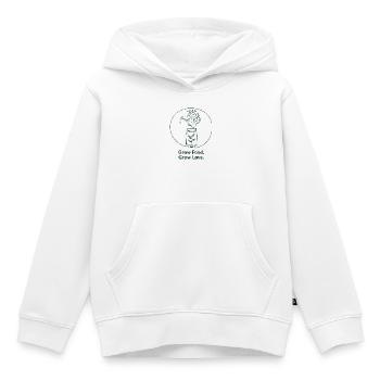 Horticulture biologique, agriculture durable - Sweat Premium à capuche enfant bio - blanc - Devant - AI Model Kid Female (0cm)