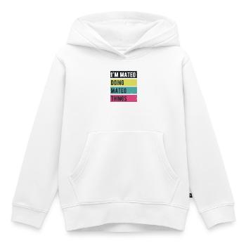 Ich bin Mateo und mache Mateo Things Retrofarben - Kinder Premium Organic Hoodie - Weiß - Vorne - AI Model Kid Female (0cm)