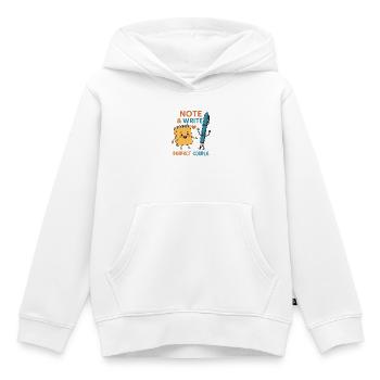 Note & Write Perfect Couple - Kinder Premium Organic Hoodie - Weiß - Vorne - AI Model Kid Female (0cm)