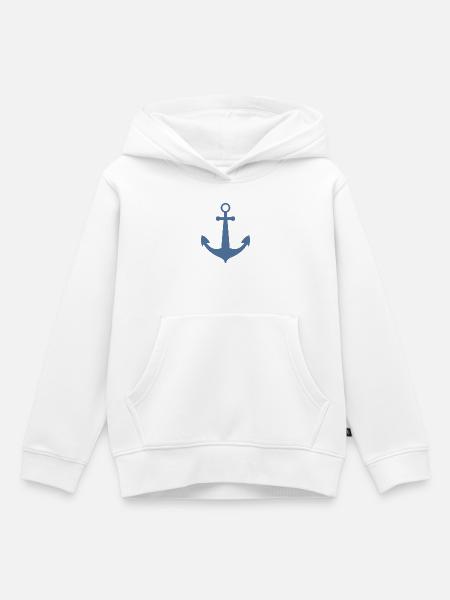 Anker - Kinder Premium Organic Hoodie - Weiß