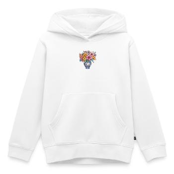 Bouquet of flowers in blue Delft vase - Kids Premium Organic Hoodie - white - Front - AI Model Kid Female (0cm)