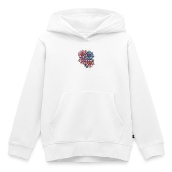 Blossom Swirl Color Flowers Pattern - Kids Premium Organic Hoodie - white - Front - AI Model Kid Female (0cm)