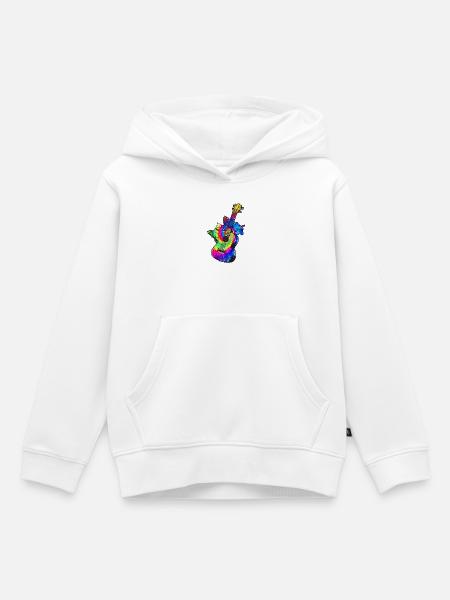 Hawaiian Ukulele Uke Tie Dye - Kinder Premium Organic Hoodie - Weiß