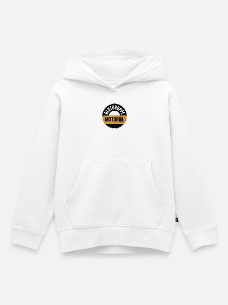 Blutgruppe Motoröl Schrauber Design - Kinder Premium Organic Hoodie - Weiß