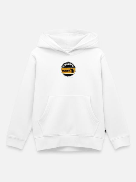Blutgruppe Motoröl Schrauber Design - Kinder Premium Organic Hoodie - Weiß