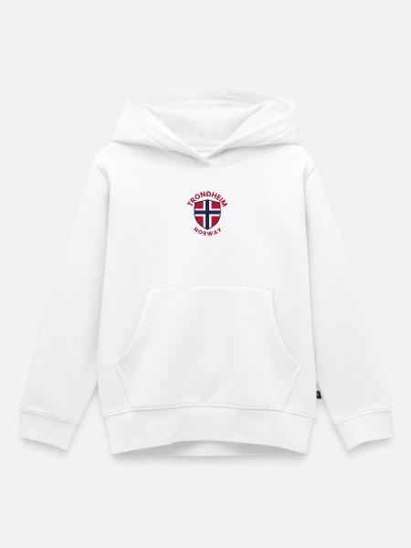 Trondheim-Norwegen-Schild - Kinder Premium Organic Hoodie - Weiß