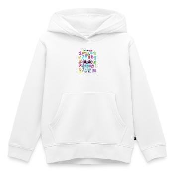 Kawaii Calculator Classroom Theme - Kids Premium Organic Hoodie - white - Front - AI Model Kid Female (0cm)