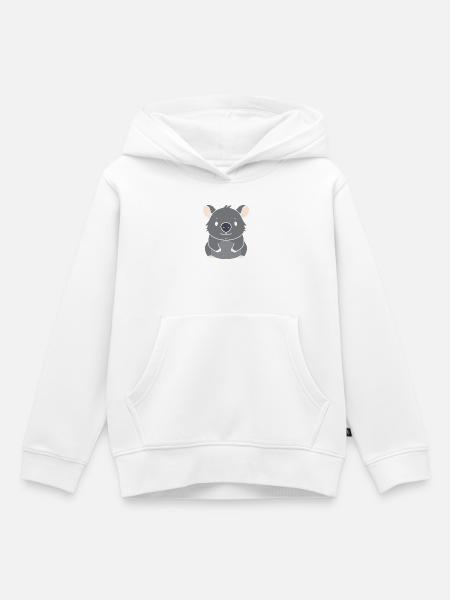 Wombat - Kinder Premium Organic Hoodie - Weiß