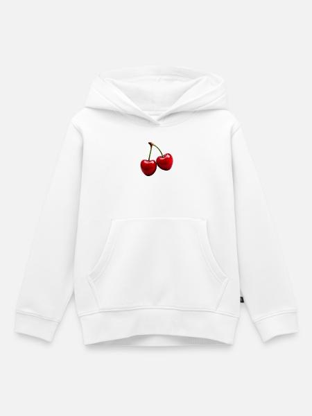 KIRSCHEN - Kinder Premium Organic Hoodie - Weiß