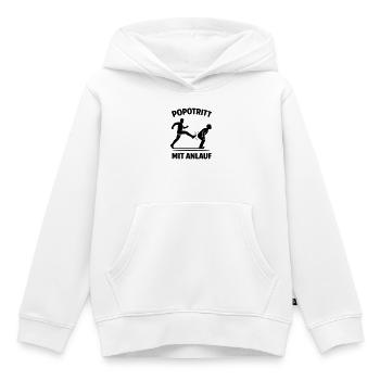 popotritt mit anlauf - Kinder Premium Organic Hoodie - Weiß - Vorne - AI Model Kid Female (0cm)