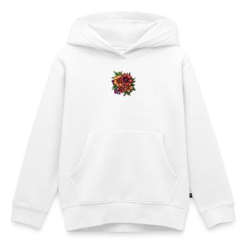 Bunte Blütenpracht Florale Komposition - Kinder Premium Organic Hoodie - Weiß - Vorne - AI Model Kid Female (0cm)