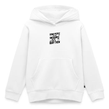 Manche Menschen sind solche Schätze - Kinder Premium Organic Hoodie - Weiß - Vorne - AI Model Kid Female (0cm)
