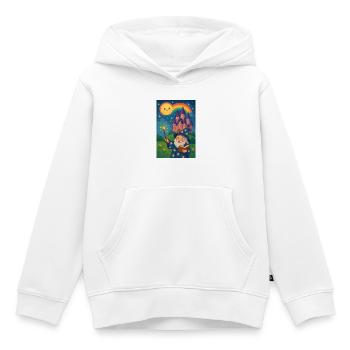 Arcane Sorcerer and Starry Castle - Kids Premium Organic Hoodie - white - Front - AI Model Kid Female (0cm)