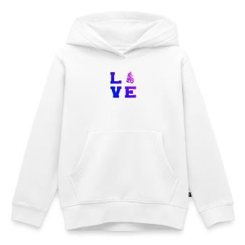 Direkte Mountainbike Aussage - Kinder Premium Organic Hoodie - Weiß - Vorne - AI Model Kid Female (0cm)